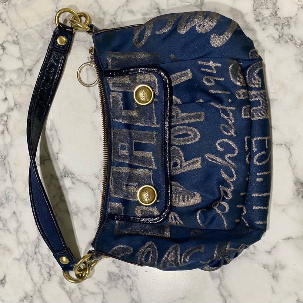Coach poppy denim y2k shoulder bag no crossbody strap